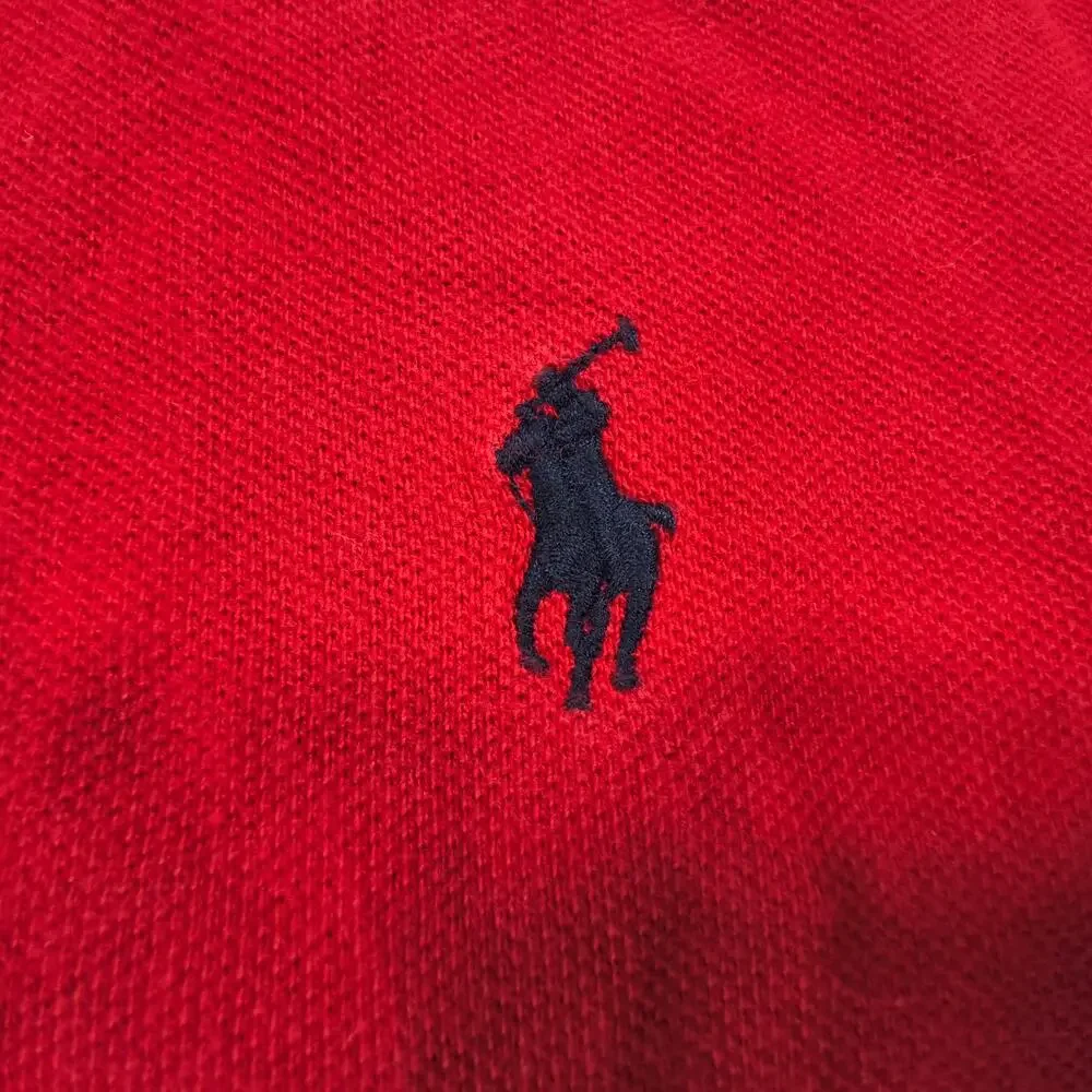 Polo Ralph Lauren Classic Fit Casual Collared Polo Shirt Mens Size Large L Red